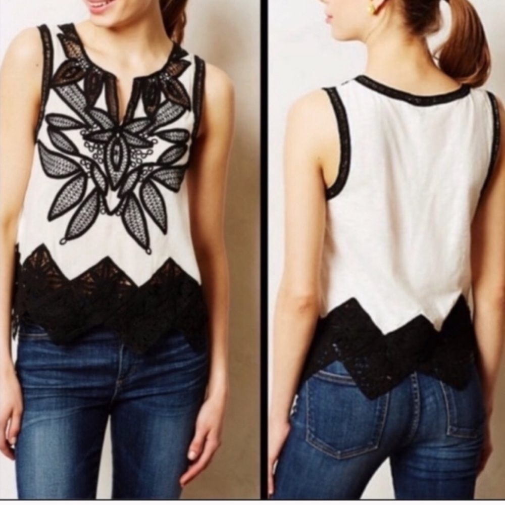 Anthropologie Meadow Rue Anatole Lace Tank